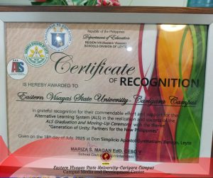 Building Futures Together: EVSU-CC Strengthens Support for ALS Graduates in Barugo